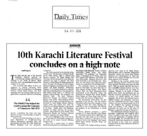 10th Karachi Literature Festival concludes on a high note
4 March 2019 | Daily Times