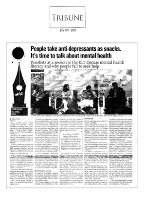 Panelists at a session at the KLF discuss mental health literacy and why people fail to seek help
5 March 2019 | The Express Tribune