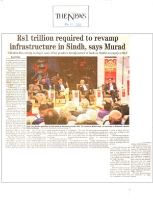 CM identifies energy as major issue of the province during the launch of the book on Sindh’s economy at KLF
4 March 2019 | The News International